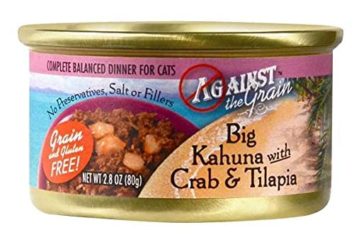 M09 PRO Against The Grain Big Kahuna Crab Tilapia Pet Canned Food Dinner for Cat 2.8z X 24 cans