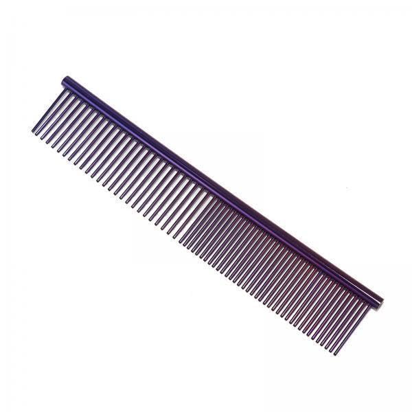 Ujeavette 2Xpet Hair Comb Cat Comb Puppy Animals Trimming Iron Teeth Deshedding Dog Comb Purple, Reusable Animal Hair Removal Br