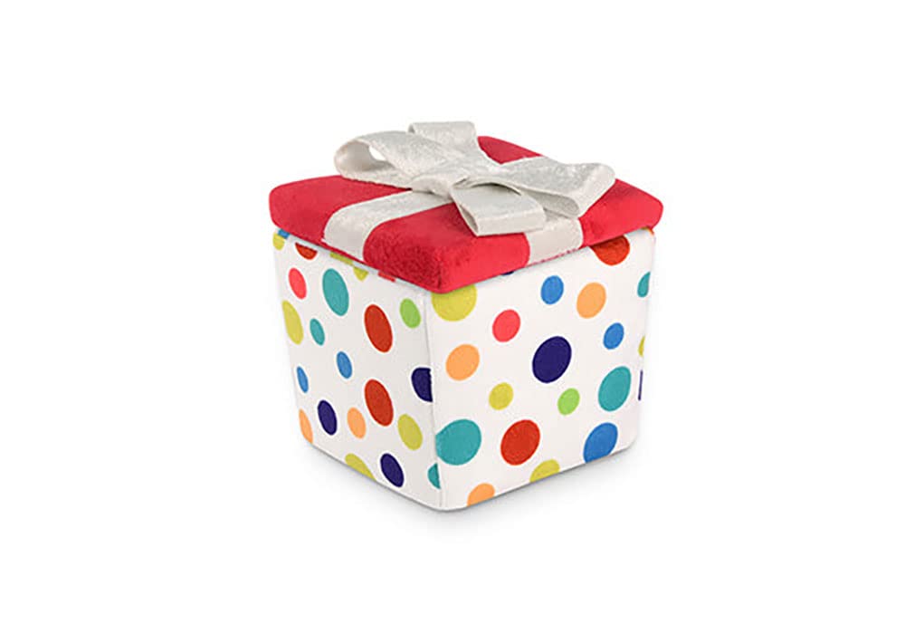 P.L.A.Y. Cute Plush Dog Toys - Birthday Party Celebration Themed Durable Squeaker Chew Toy, Great For Puppies & Small, Medium, L