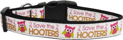 Pet Dog & Cat Nylon Collar or Leash, &quot;Save The Hooters&quot; MD Collar