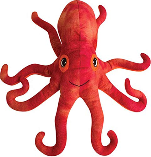 Snugarooz Olivia The Octopus – Soft Durable Plush Dog Toy With Repair Patch - Squeaker Crinkle – Ideal For Medium To Large Dogs