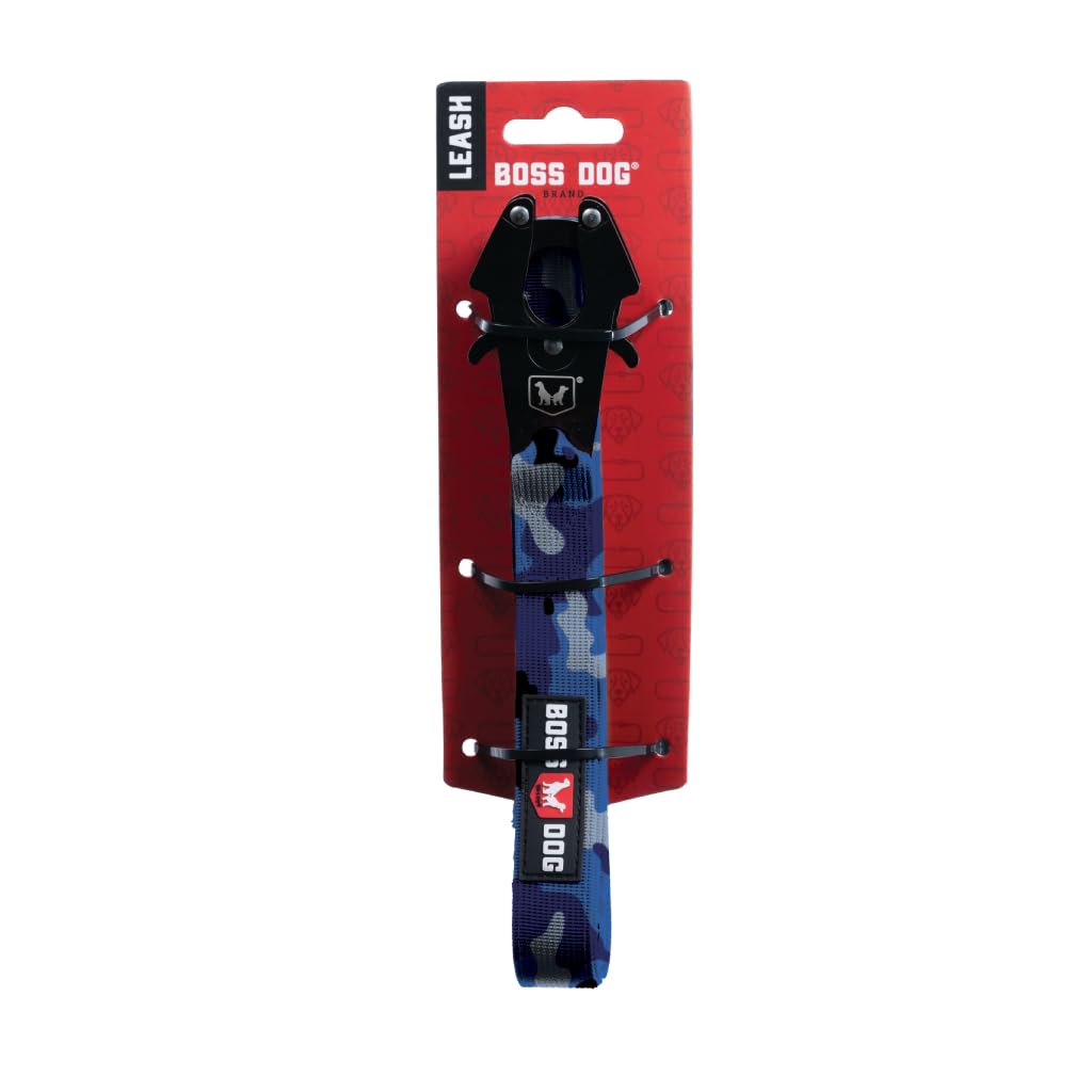 Boss Dog Tactical Leash, Blue Camo, 6 Ft