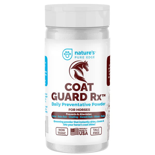 Coat Guard Rx Large 16 Oz. Daily Preventative Powder For Horses - Coat And Skin Treatment & Dry Shampoo For Horses.