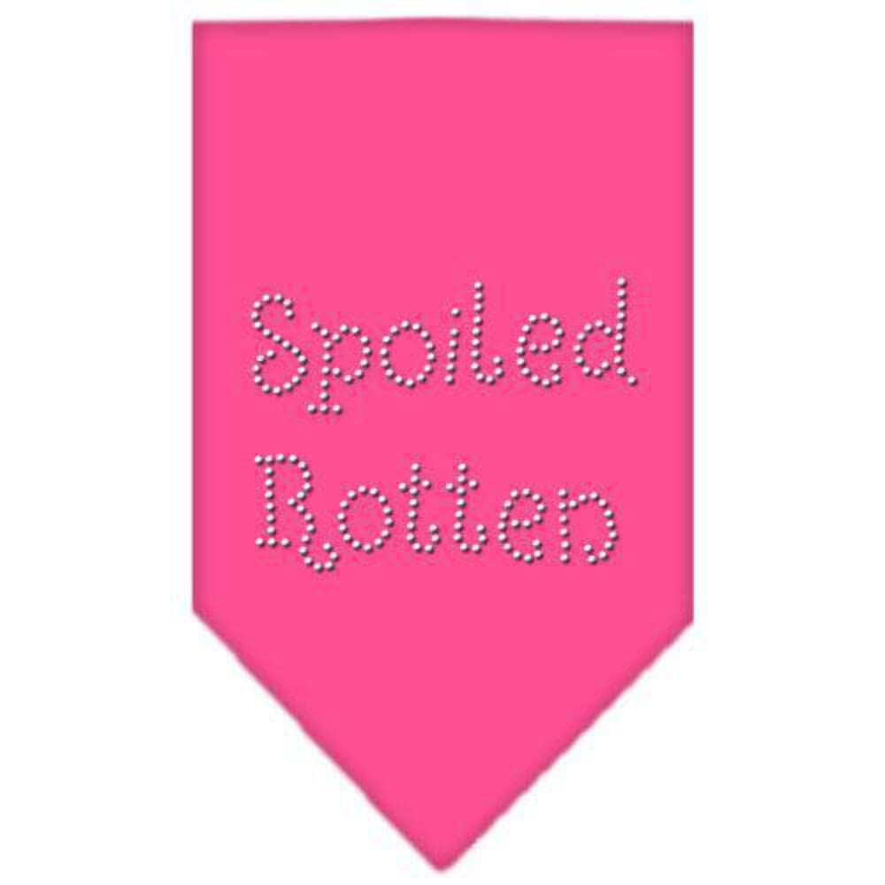 Mirage Pet Products Spoiled Rotten Rhinestone Bandana, Small, Purple