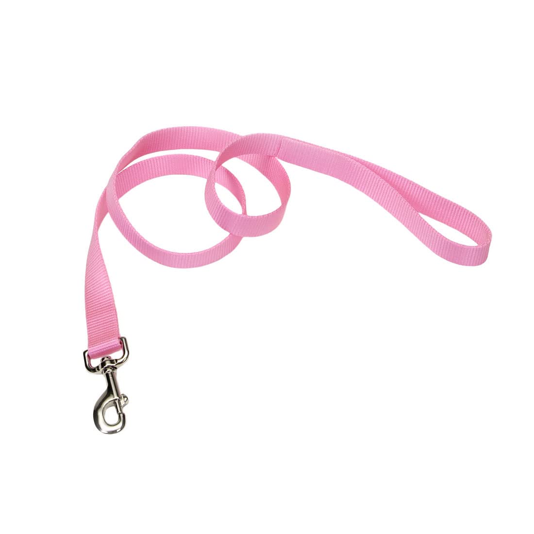 Coastal Pet Single-Ply Dog Leash - Sturdy Pet Leash - Comfortable & Stylish - Resists Fraying - Vibrant & Fade-Resistant Color - Pink Bright, 1' X 6'