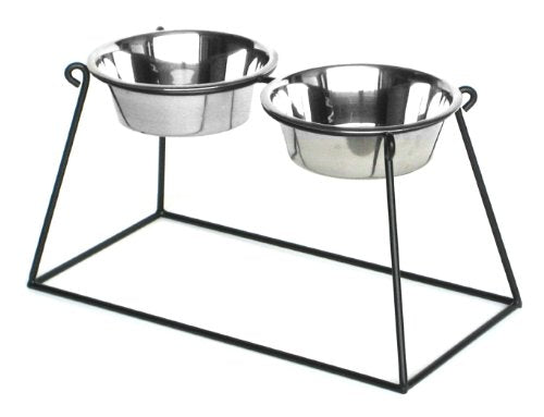 Pyramid Double Bowl Elevated Diner - 12' - Raised Feeder