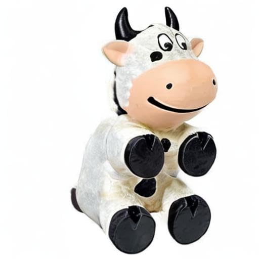 Pettix Wiggi Cow Dog Toy, Small