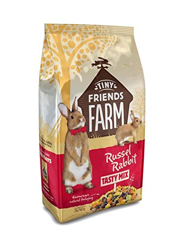 Supreme Tiny Friends Farm Russel Rabbit Tasty Mix, 2lb, Plastic, Black - Perfect Treat for Small Pets