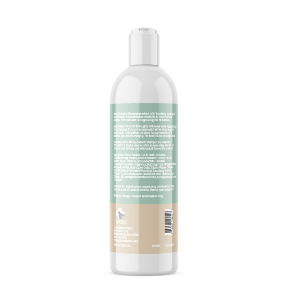 Pet Health Pros Aloe Oatmeal Shampoo for Dogs - Sensitive Skin Dog Shampoo for Allergies and Itching - Moisturizing Soap Free Al