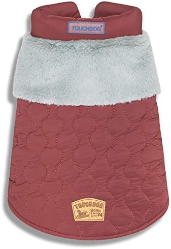 Touchdog Furrostbite Fur And Fleece Fashion Dog Jacket Xsmall/Red