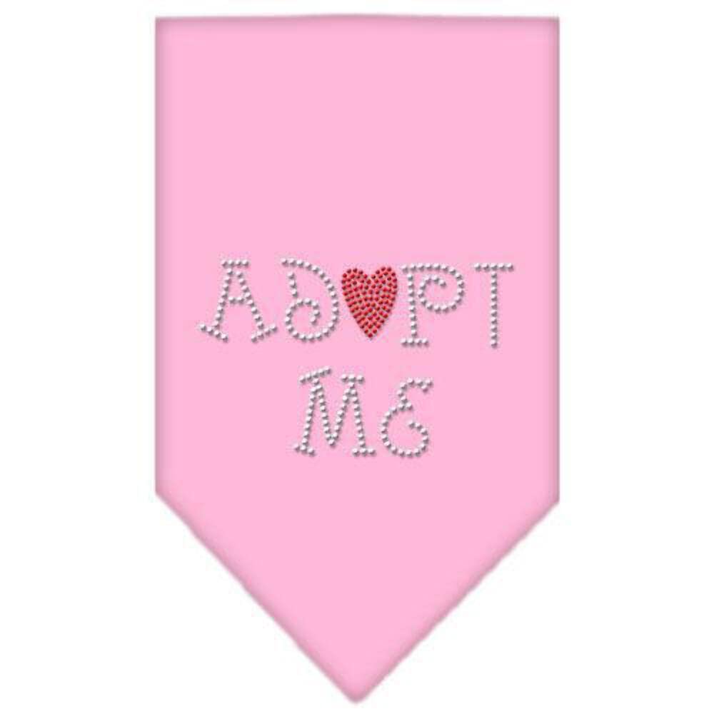 Pet and Dog Bandana Rhinestone, "Adopt Me" Cocoa Large