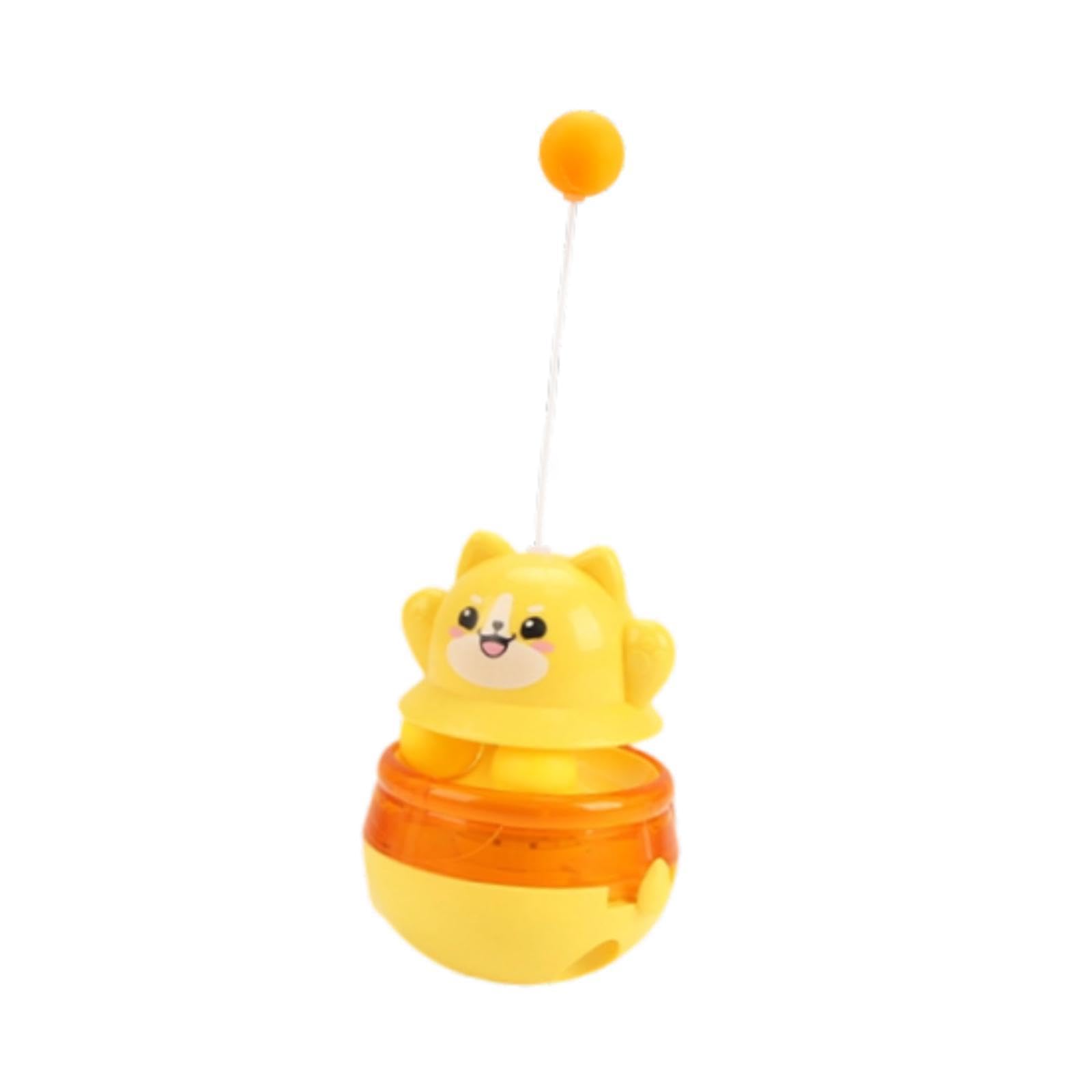 Merishopp Tumbler Cat Treat Ball Enrichment Toys Interactive For Kitty Indoor Cats Dog Yellow | Pet Supplies | Cat Supplies | To