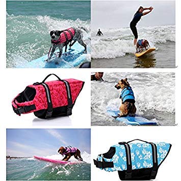 Tesoon Dog Life Jacket Dog Lifesaver Vest Pet Reflective Life Preserver