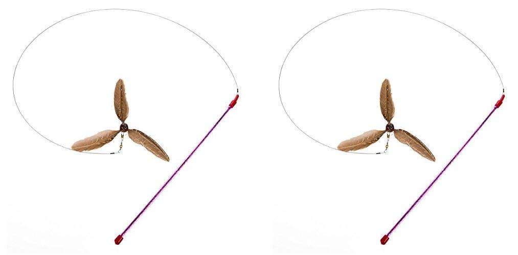Gocat Da Purr-Peller Cat Toy, A Feather Propeller That Spins As It Is Guided Through The Air (2-(Pack))