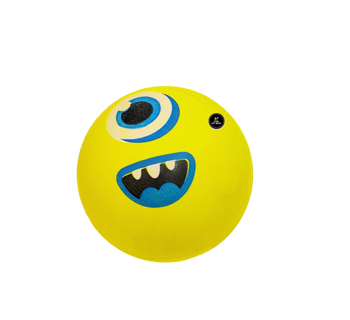 Psk Pet Mart High Bounce Natural Rubber Dog Balls (1 Pack High Bounce Smoothie) (60Mm) Monster Face Squeaky Dog Toy Ball