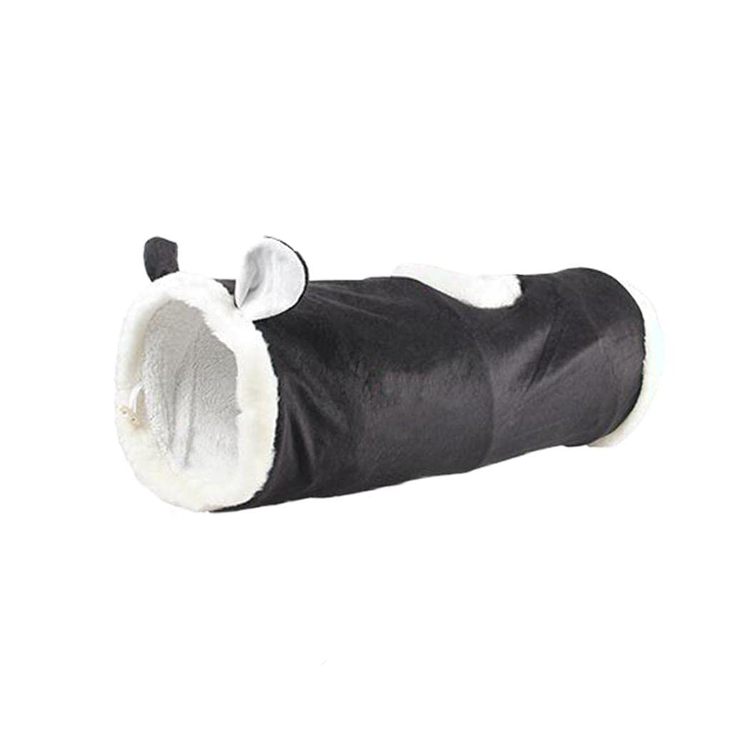 Lyla Cat Tunnel Foldable 2 Way Warm Nest Crinkle Hiding For Indoor Home Training Black Cat