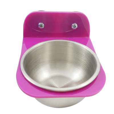 Hypeety Pet Birds Feeder Bowl Mirror Chew Toy Stainless Steel Cup Intelligence Toy for Small Parrots Macaw, African Greys, Cocka