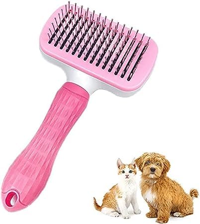 Qiqi Pet Grooming Tool | Self Cleaning Slicker Brush For Dogs And Cats | Shedding Hair Cats,Pet Tool Removes Undercoat, Tangled 