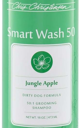 Chris Christensen SmartWash50 Jungle Apple Ultra Concentrated Dog Shampoo, Makes up to 50 Bottles, Groom Like a Professional, Co