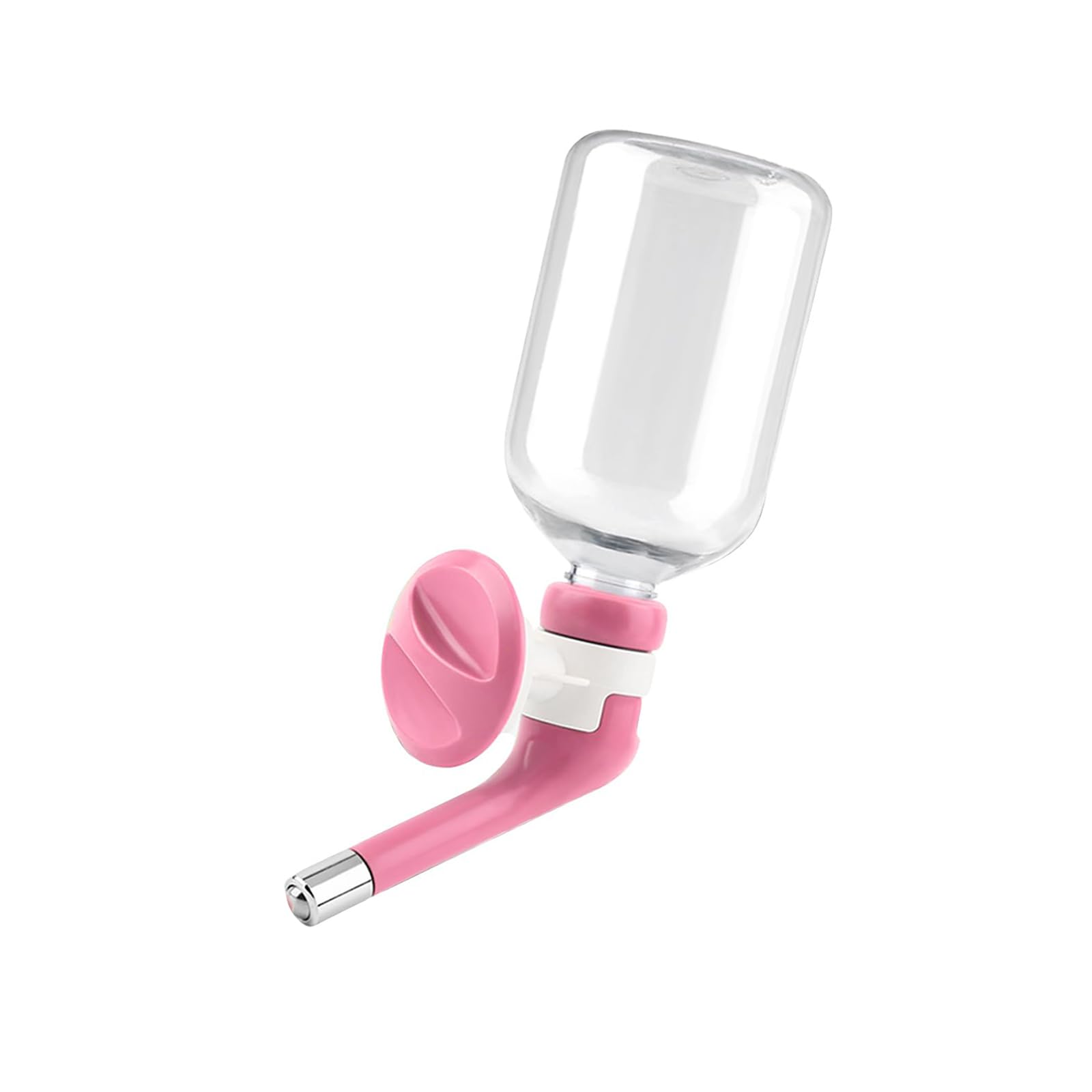 Andiker No-Drip Dog Water Dispenser Bottle-Dog Kennel Cage Water Dispenser Water Drinker Kettle For Pets Can Be Raised And Lowered Drinking Water Feeding Cage Water Bottle For Dogs (Pink)