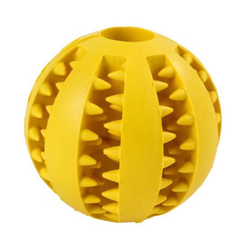 PSK PET MART Ball Nontoxic Bite Resistant Toy Ball for Small Pet Dogs Puppy Cat Dog Pet Food Treat Feeder Chew Tooth Cleaning Ba