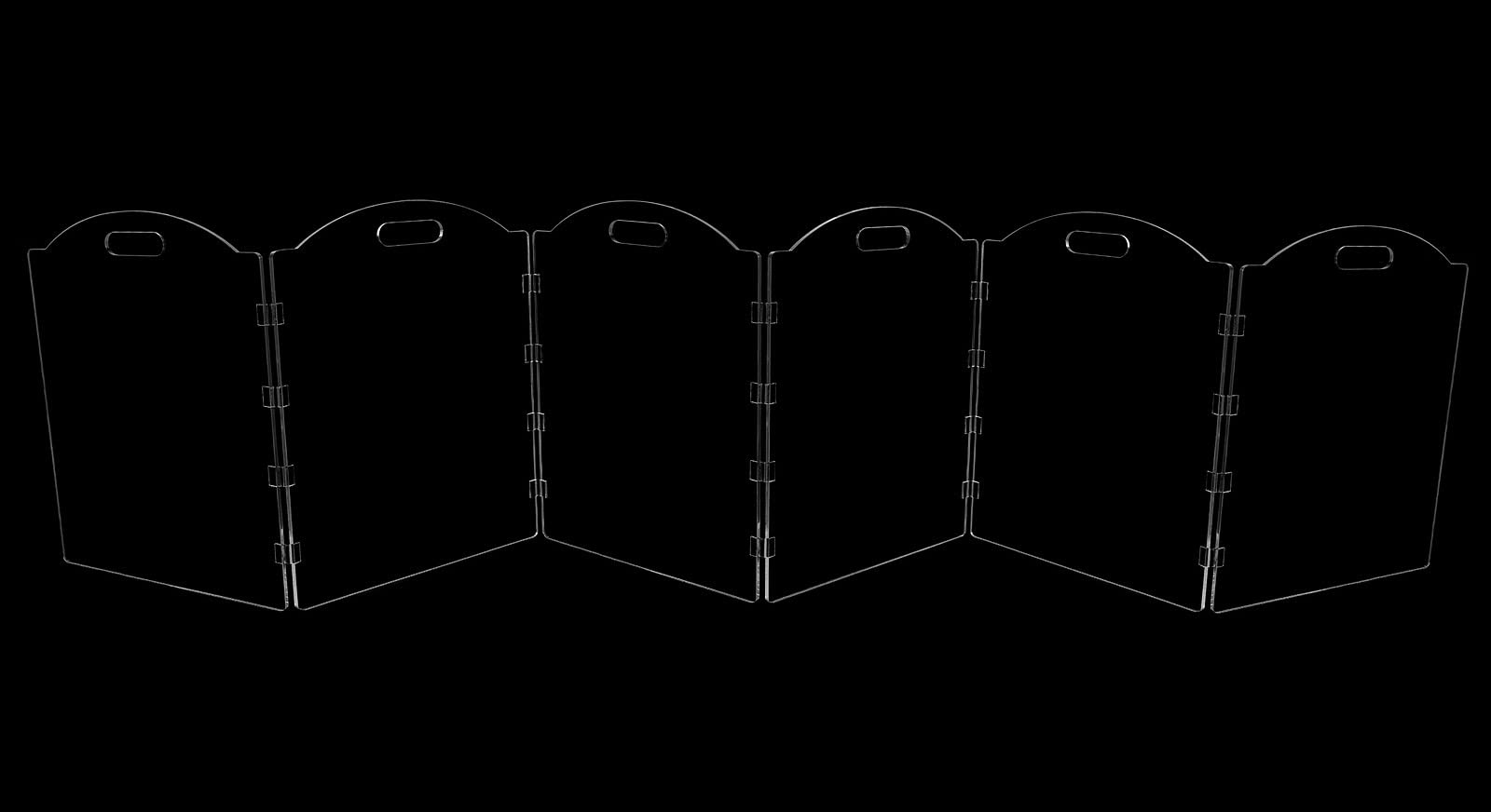 Extra-Wide Clear Acrylic Freestanding Dog Gates for The House - Folding 6-Panel Pet Gates for Doorways, Stairs, and Open Spaces,