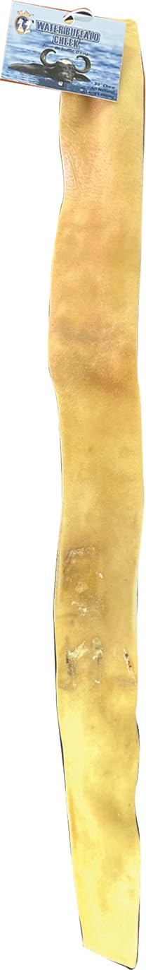 QT Dog Water Buffalo Cheek Skin - Long-Lasting 100% All-Natural Dog Chew, Ethically Sourced Protein-Packed & Low Fat Dental Chew