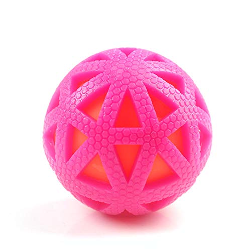 Dog Trust Cute Customized Interactive Fetch Squeaky Rubber Ball Dog Toys (Colour And Design May Vary)  Pack Of 1