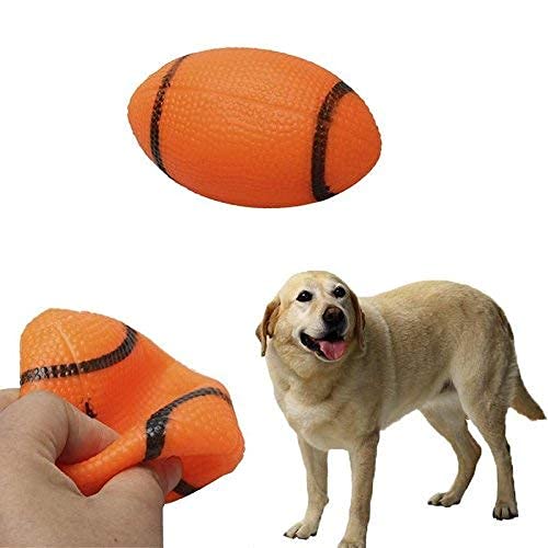 Woofy Rugby Ball Shape Chew Toy Ball Rugby Chew Toy For Dogs Cats Kitten Fpr Puppy