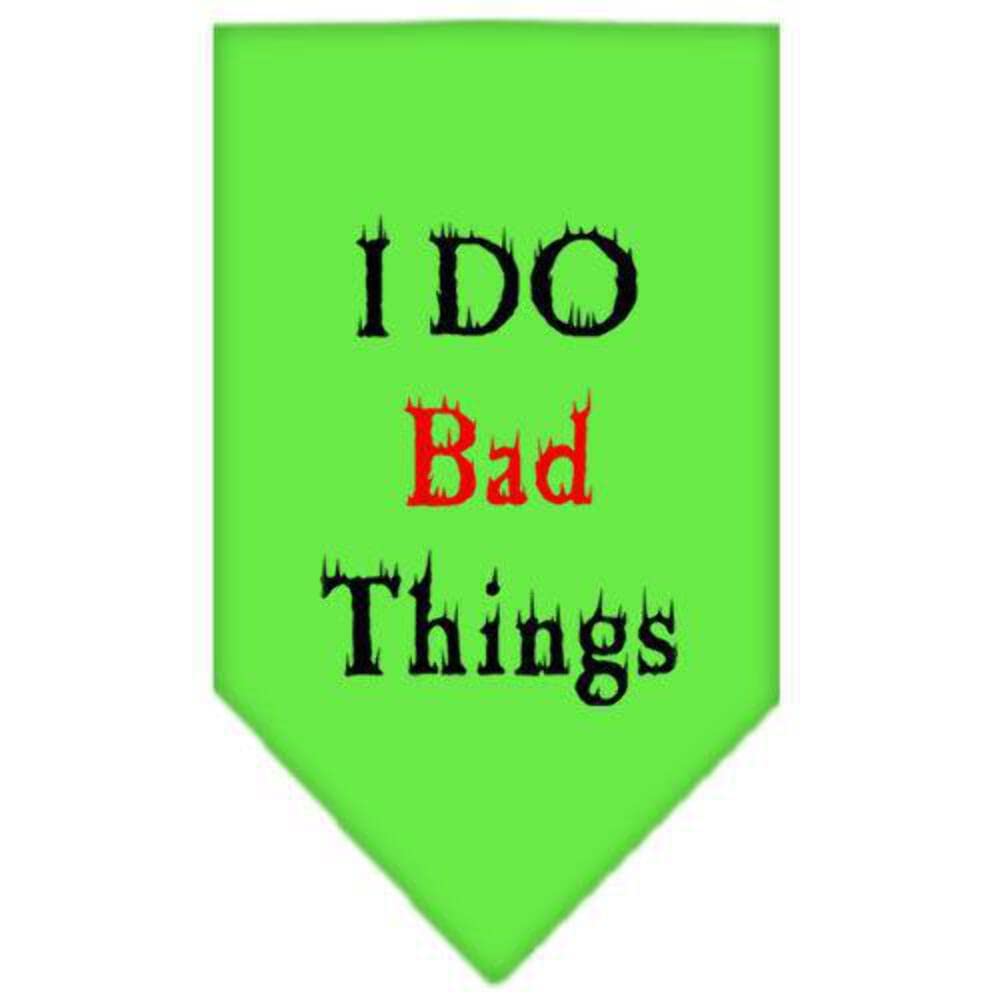 Mirage Pet Products I Do Bad Things Screen Print Bandana for Pets, Small, Yellow