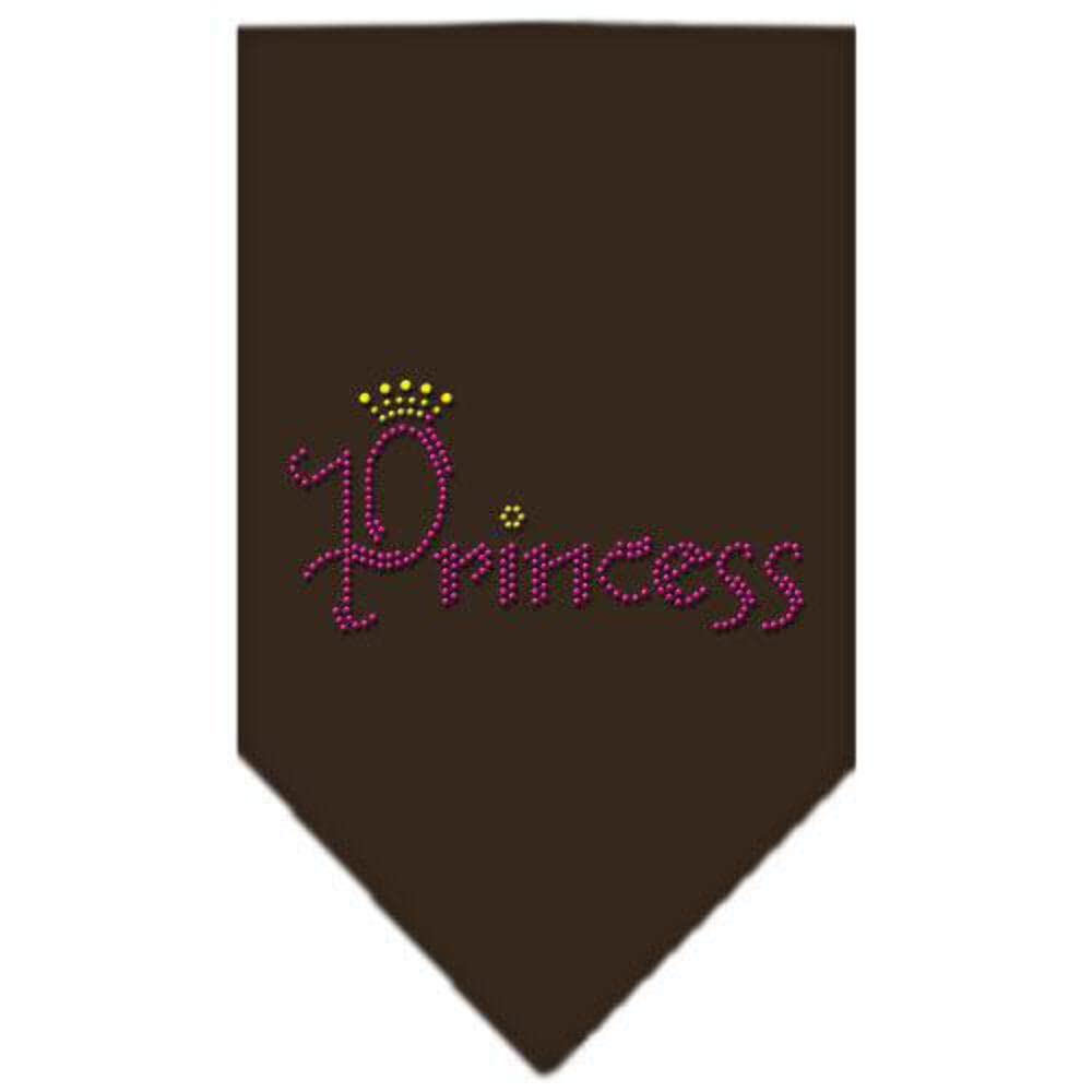 Mirage Pet Products Princess Rhinestone Bandana, Small, Cocoa