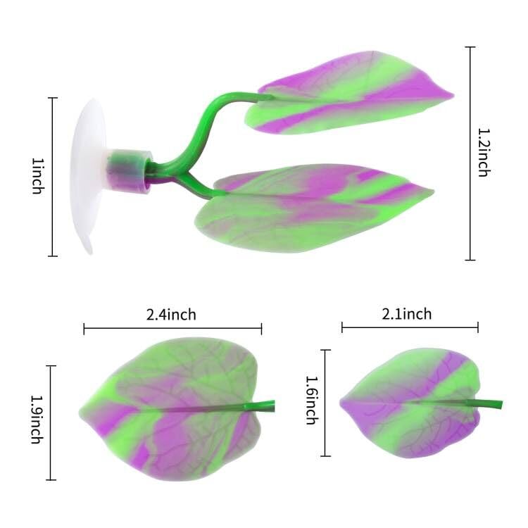 SLSON 2Pack Betta Bed Leaf Hammock Soft Silicone Leaf Pad for Betta Fish Rest Aquarium Plant Ornaments Fish Tank Decorations
