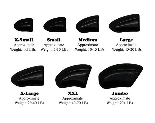 Purrdy Paws 40-Pack Soft Nail Caps for Dogs Claws Black XXL