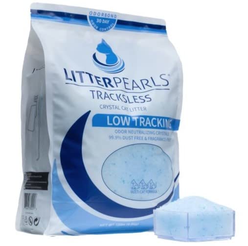 Litter Pearls Crystal Cat Litter With Odorbond- Superior Odor Control, Soft-On-Paws, Non-Clumping, Low Dust, 15Lb, Tracksless