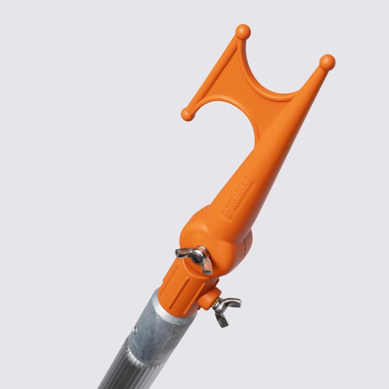 EZ SMART Handy Hook, Multi-Purpose Utility Hook, Adjustable Elbow, Screw on to Standard Thread Extension Pole for Hanging Bird F