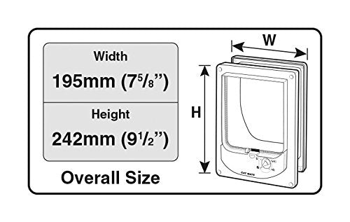 Cat Mate Electromagnetic 4-Way-Locking Cat Flap With 2 Collar Keys - White