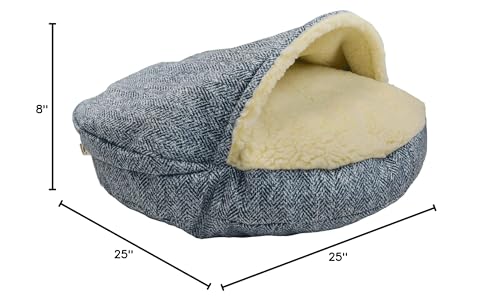 Snoozer Luxury Orthopedic Cozy Cave Pet Bed, Showdog Collection, Small - Palmer Indigo