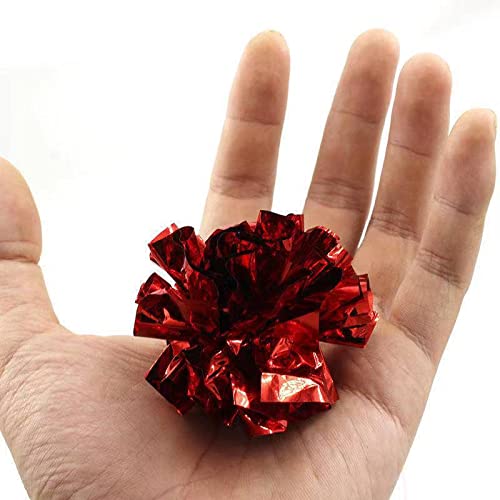 Ismarten 10 Packs Crinkle Balls Cat Toys For Indoor Cats, Lightweight Shiny Crinkle Paper Ball For Kitten (Random Color) (3.94 I