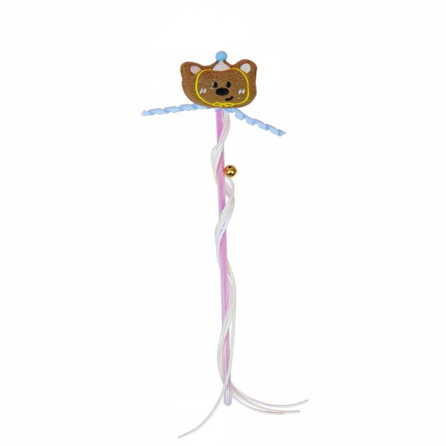 Ecomistiq Cat Teaser Stick With Jingler Tassel Cat Toy Stick Pet Supply Boredom Relief Promotes Healthy Exercise For Indoor Feli