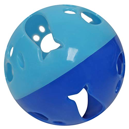 Lovinpup Cat Ball Toy With Bell Larger Size, Bells Jingle As Balls Roll, Cat Toy For Small Or Large Cats, Or Other Animals (Blue