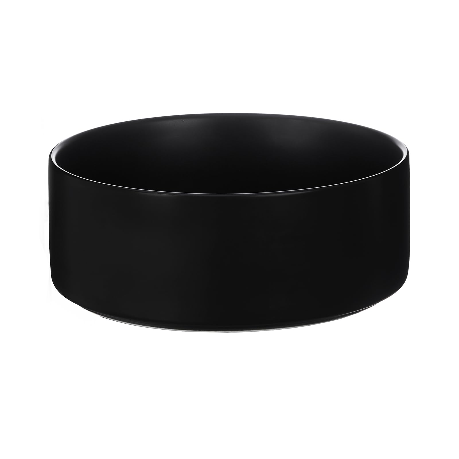 Welloyed 8 Ceramic Dog Bowl - 70Oz, Heavy Duty, Non-Slip, Dishwasher Safe, Modern Style, Food Grade Stoneware Pet Bowl, Black