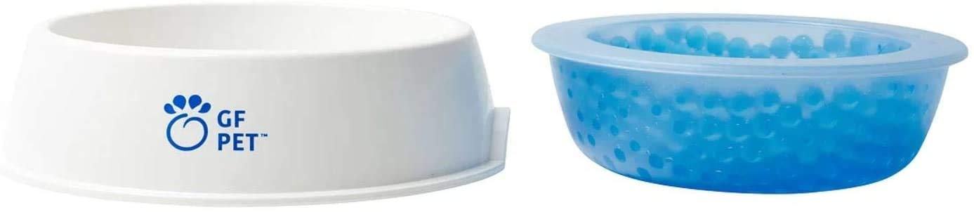 Gf Pet Ice Bowl - Refrigerated Water Bowl With Non-Toxic Cooling Gel - 16 Oz Capacity - Freezer Insert, Temperature-Regulating Pet Hydration Station, Melamine Base, Long-Lasting Coolness