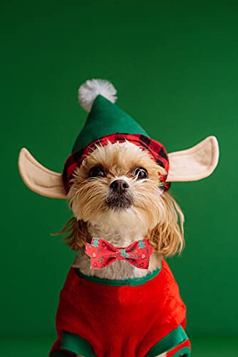 Elegant Little Tail Christmas Dog Collar,Puppy Collar, Male Or Female Dog Collar With Bow Adjustable Soft Bow Tie Dog Collars Fo