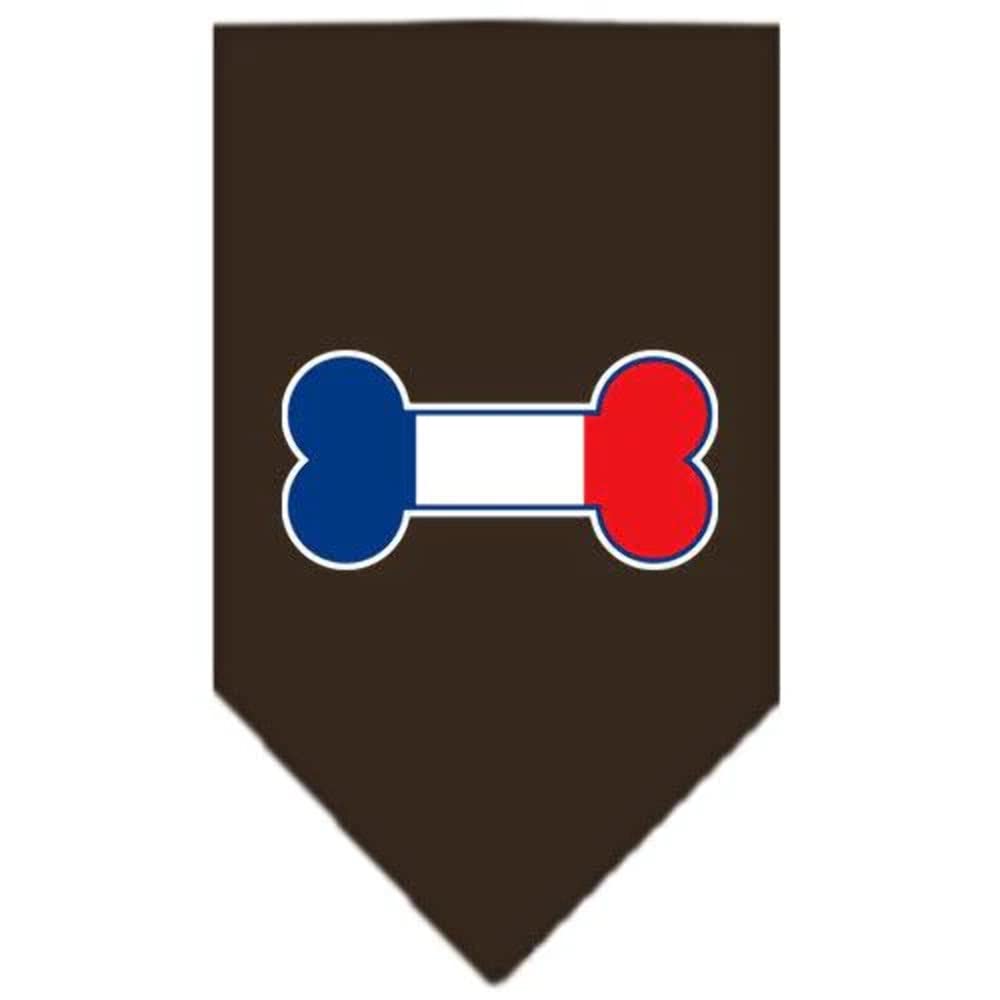 Mirage Pet Products Bone Flag France Screen Print Bandana for Pets, Small, Navy Blue