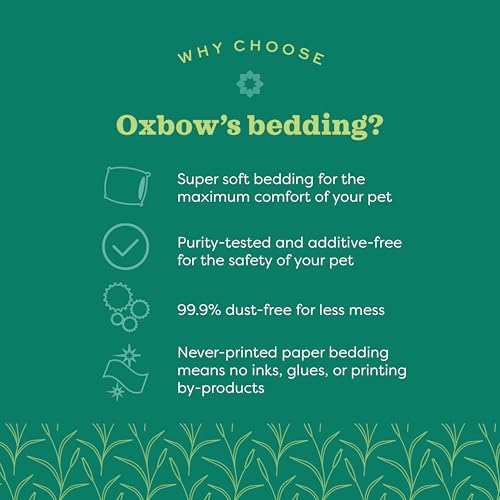 Oxbow Pure Comfort Small Animal Bedding - Odor & Moisture Absorbent, Dust-Free Bedding For Small Animals - Natural, 28 Liter Bag