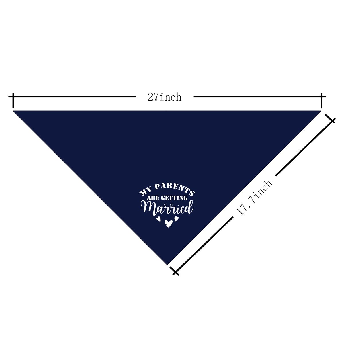 Dark Blue Dog Bandana, My Parents Are Getting Married Wedding Announcement Dog Bandana, Pet Triangle Scarf Accessories, Dogs Ban