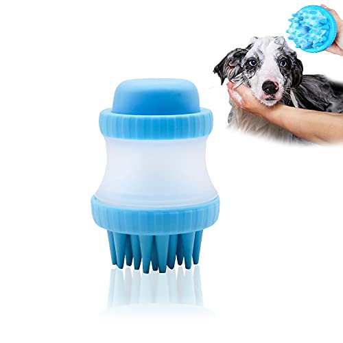 Pups&Pets Pet Dog Hair Brush Dog Cat Bathing Brush for Grooming Massage Brush Comb, Dog Bathing Accessories Shampoo Brush Dispen