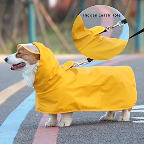 Petmolico Dog Raincoat Waterproof Ponch With Hoodie Adjustable Rain Jacket For Schnauzer,Beagles,French Bulldog,Mini Pinchers(Xl