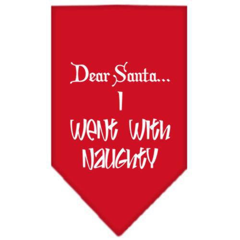 Mirage Pet Products Went with Naughty Screen Print Bandana for Pets, Small, Red