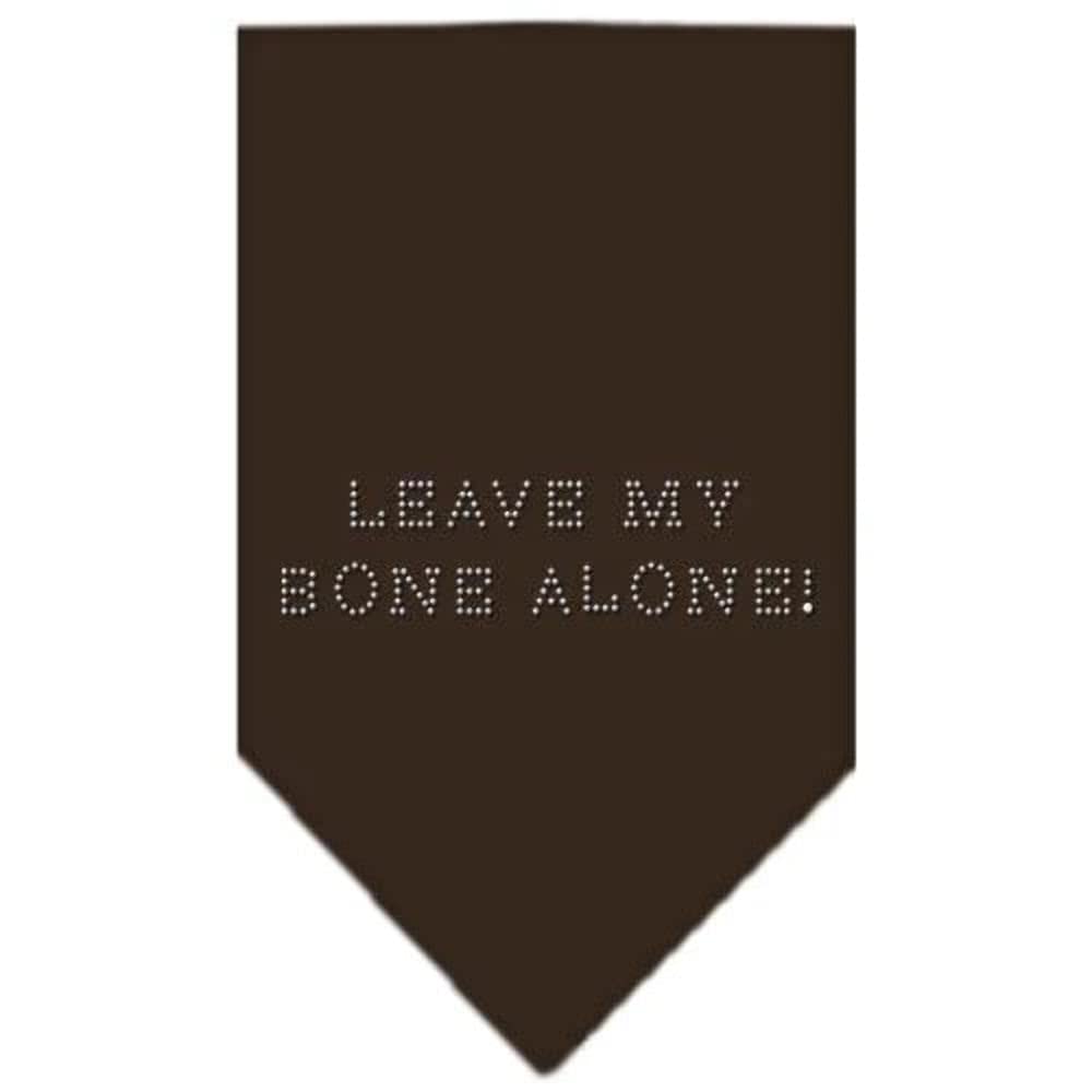 Pet and Dog Bandana Rhinestone, "Leave My Bone Alone" Purple Small